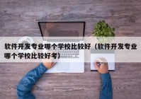 軟件開(kāi)發(fā)專(zhuān)業(yè)哪個(gè)學(xué)校比較好（軟件開(kāi)發(fā)專(zhuān)業(yè)哪個(gè)學(xué)校比較好考）